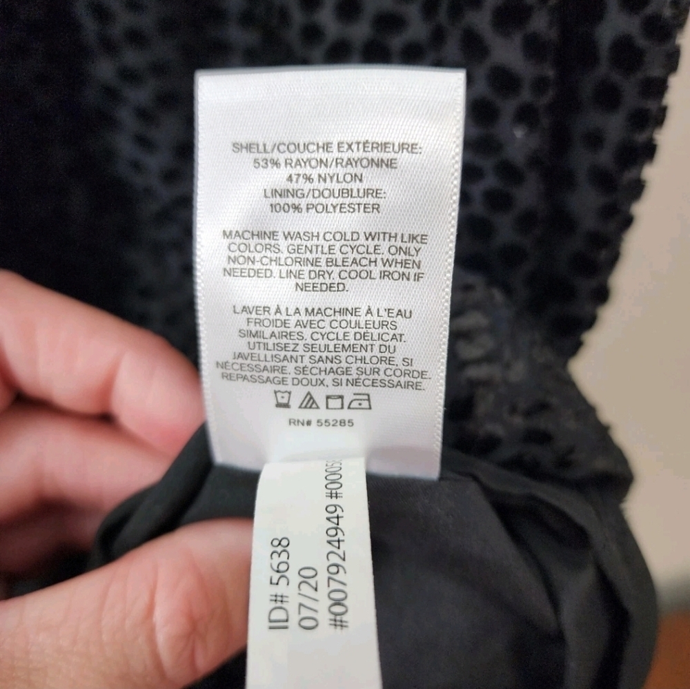 Express • Black Velvet Polka Dot Dress - Picture 9 of 12